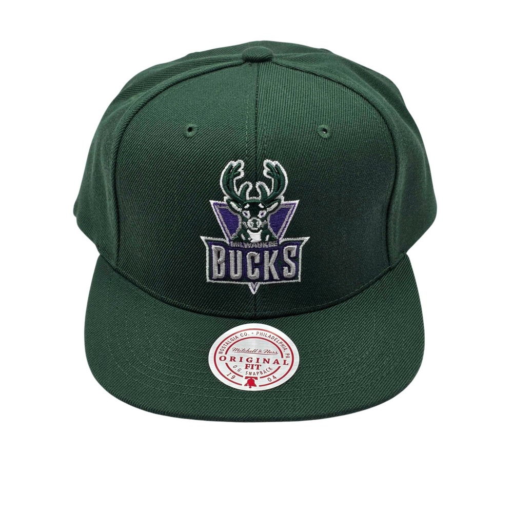 Mitchell & Ness Milwaukee Bucks Hardwood Classics 2.0 Snapback Hat Cap Green NEW